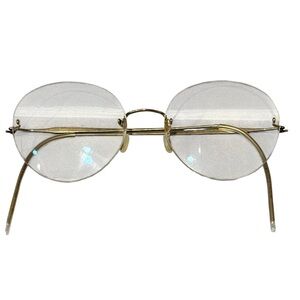 Classic Titanium Gold Frame Glasses